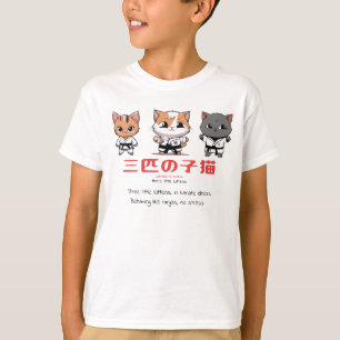 Camiseta Três pequenos Gatinhos Ninja