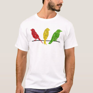 Camiseta três pequenos pássaros