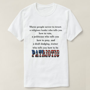 Camiseta Três pessoas para nunca confiar:
