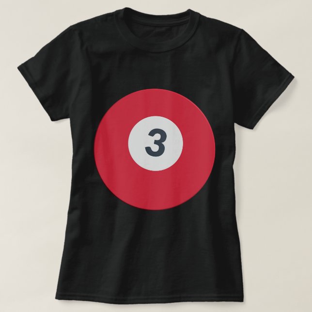 Camiseta Três Piscinas de Bailes Vermelhos Sortudos 3 (Frente do Design)