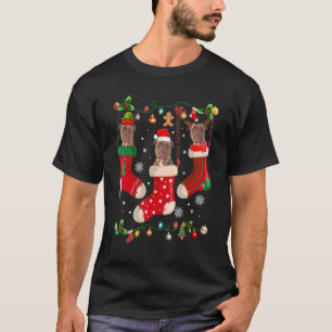 Camiseta Três Pitbull em Papais noeis de Natal X mas Cão