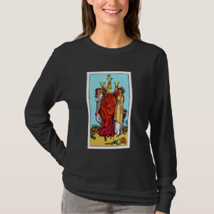 Camiseta Três Placa de Tarot Vintage Cups - Cavaleiro origi
