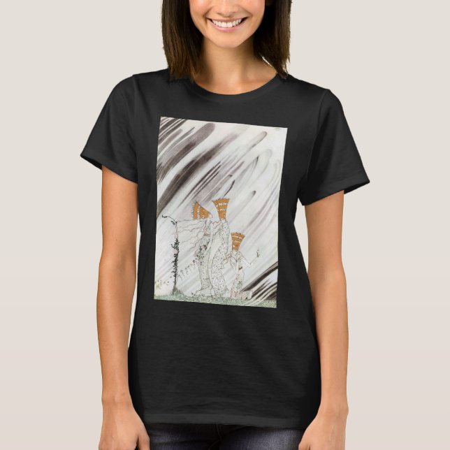 Camiseta Três princesas na Montanha Azul por Kay Nielsen (Frente)
