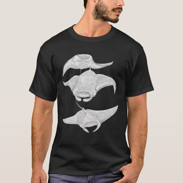 Camiseta Três raias-manta (Frente)