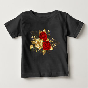 Camiseta Três Rosas de joalharia