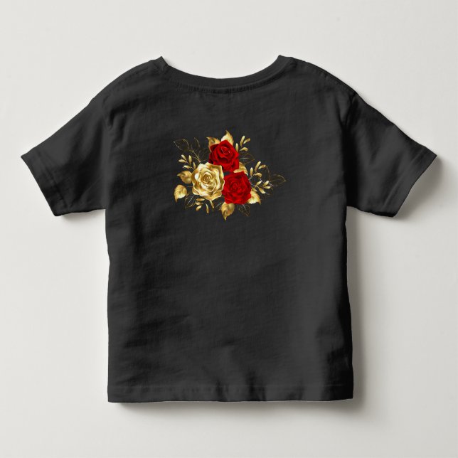 Camiseta Três Rosas de joalharia (Verso)