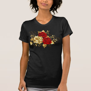 Camiseta Três Rosas de joalharia