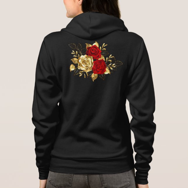 Camiseta Três Rosas de joalharia (Verso)