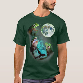 Camiseta Três Sapos De Árvore Engraçados Na Lua 3 Lobos Eng