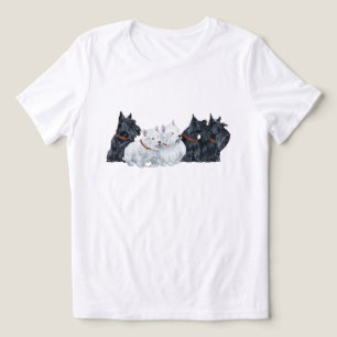 Camiseta Três Terriers Escoceses com Dois Westies