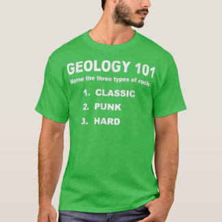 Camiseta Três tipos de geologia engraçada do duro punk clás