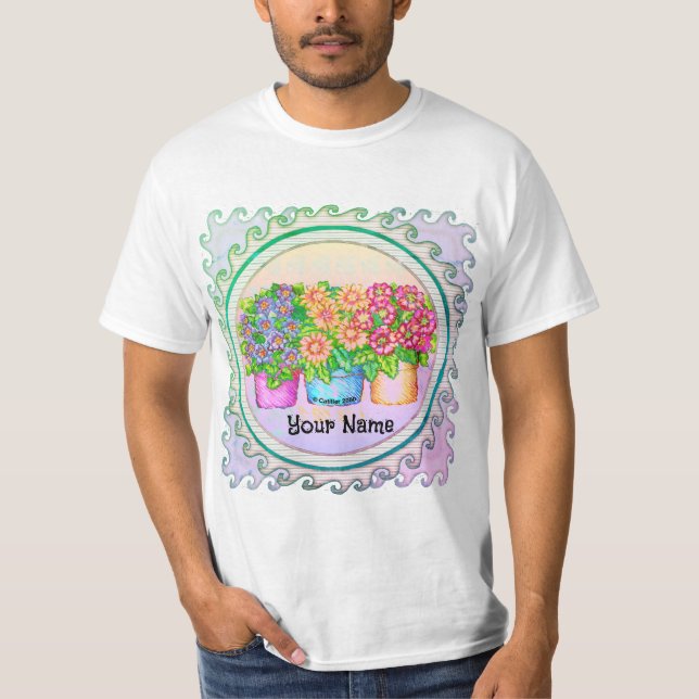 Camiseta Três Vasos Flores (Frente)