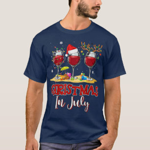 Camiseta Três Vidros De Vinho Vermelho Engraçado Bebê Natal