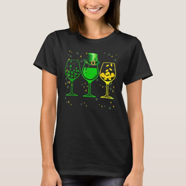 Camiseta Três Vinhos C Shamrock Rua Patrick Day Irish (Frente)