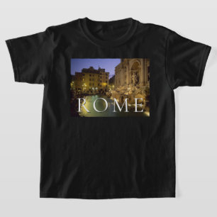 Camiseta Trevi Fountain à Noite   Roma, Lácio, Itália