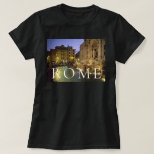 Camiseta Trevi Fountain à Noite Roma, Lácio, Itália