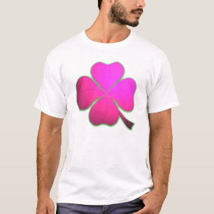 Camiseta Trevo cor-de-rosa