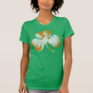 Camiseta Trevo da herança de Eagle do polonês do irlandê