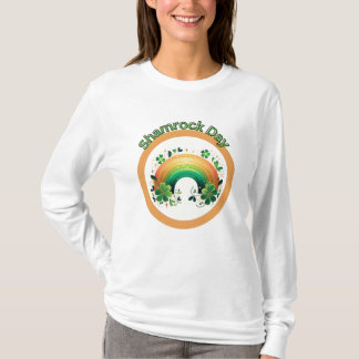 Camiseta Trevo da Sorte Arco-íris