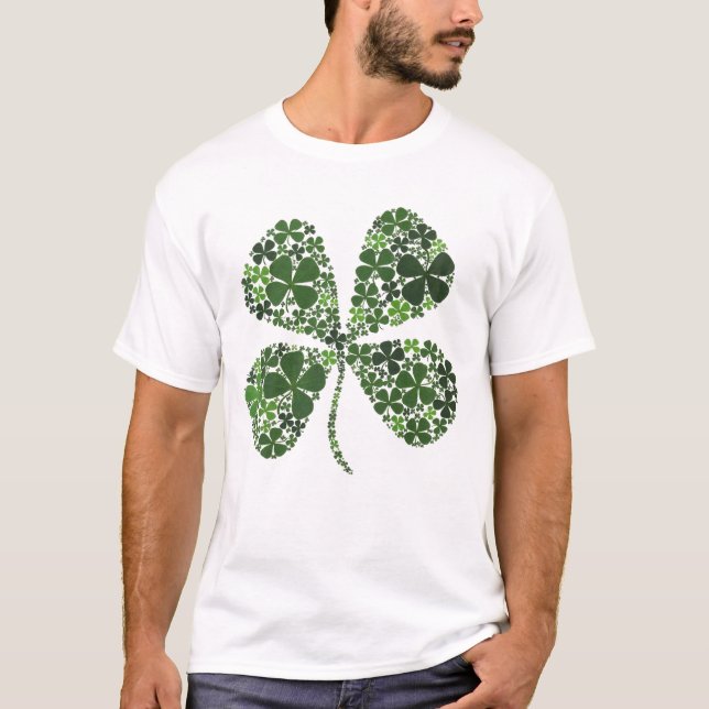 Camiseta Trevo de 4 folhas infinitamente sortudo (Frente)