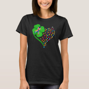 Camiseta Trevo de Autismo Engraçado Mãe de Autismo Dia de S