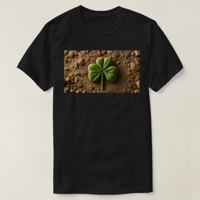 Camiseta Trevo de Folha Sortuda (Frente do Design)