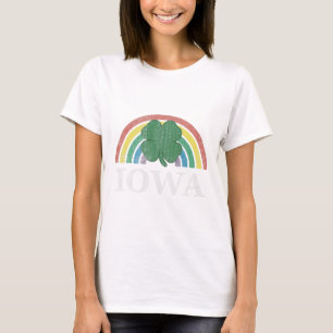 Camiseta Trevo de Iowa Dia de São Patrício Iris do Dia de S