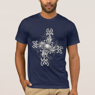 Camiseta Trevo de Pérola em Fio de Prata