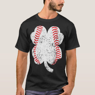 Camiseta Trevo de Quatro Folhas de Beisebol Dia de São Patr