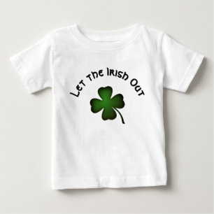 Camiseta Trevo de Quatro Folhas Deixe os Irlandeses Sair em