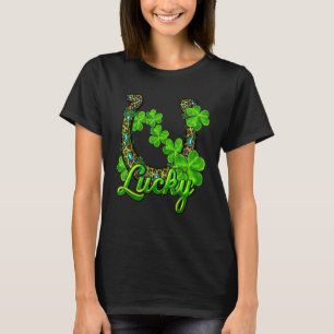 Camiseta Trevo de Quatro Folhas Ferradura Dia de São Patríc