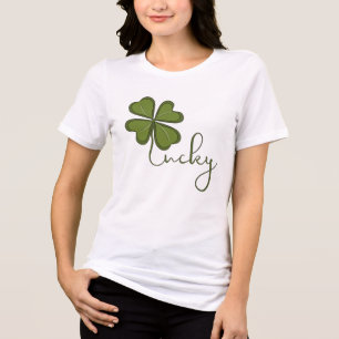 Camiseta Trevo de Quatro Folhas Sortudo