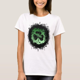 Camiseta Trevo do dia de São Patrício Grunge-gótico