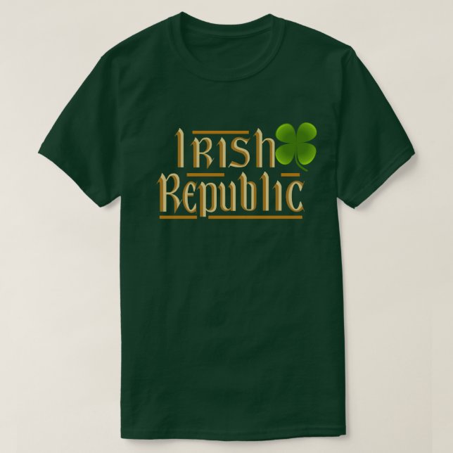 Camiseta Trevo do lado da República da irlanda (Frente do Design)