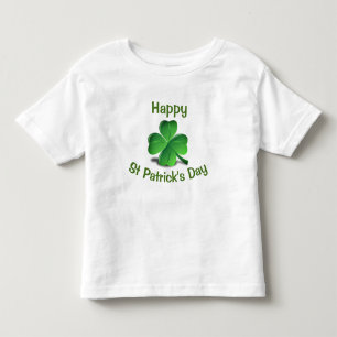 Camiseta Trevo feliz bonito do verde do Dia de São Patríc