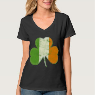 Camiseta Trevo irlandês da bandeira do vintage