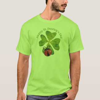 Camiseta trevo & joaninhas do dia de St Patrick