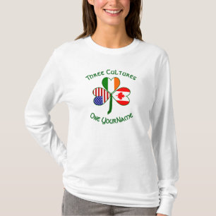 Camiseta Trevo Personalizado Canadense Irlandês Americano