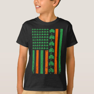 Camiseta Trevos da Bandeira Americana dos EUA St Patricks I