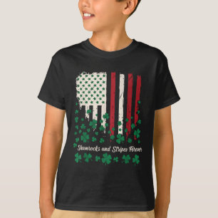 Camiseta Trevos e Listras para Sempre - Irlandês-Americano