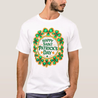 Camiseta trevos felizes do dia de São Patrício