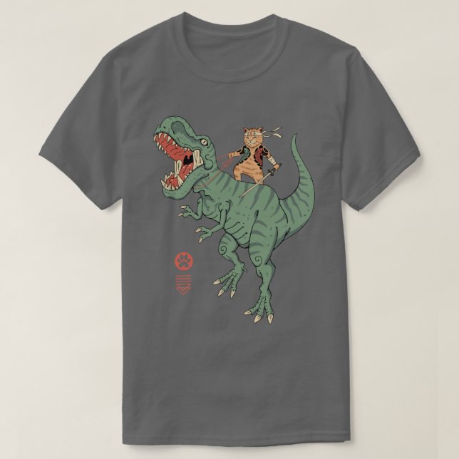 Camiseta TRex Catana (Frente do Design)