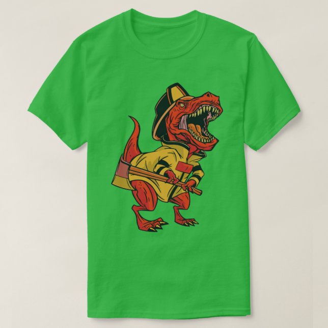 Camiseta Trex de bombeiro (Frente do Design)