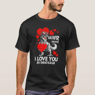 Camiseta Trex Dia dos Namorados Rawr Significa Eu Te Amo em