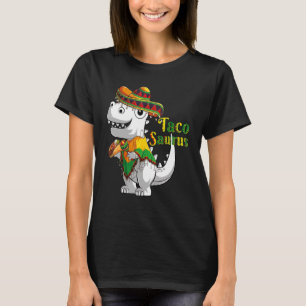 Camiseta Trex Dino Taco Saurus Poncho Sombrero Cinco De Mai