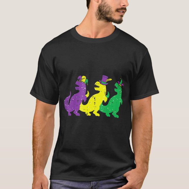 Camiseta Trex Dinos Purple Yellow (Frente)