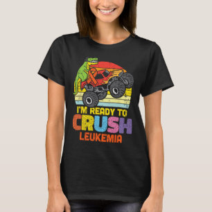 Camiseta Trex Monster Truck Pronto Para Esmagar A Leucemia 