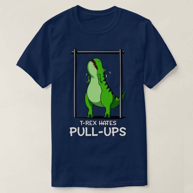 Camiseta TRex odeia PullUps (Frente do Design)