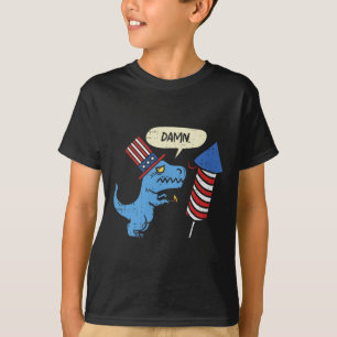 Camiseta Trex Short Hands Firecracker Funny Fireworks 4th O