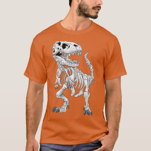 Camiseta TRex Skeleton Dino ossos paleontólogos Fóssil